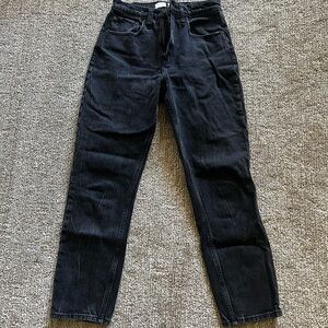 Abercrombie The Mom High Rise Black Denim Jeans 26/2